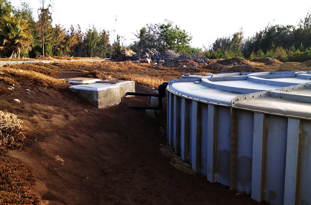 Instalación eléctrica de BT en depósito de riego. Aeropuerto de Gran Canaria, España
