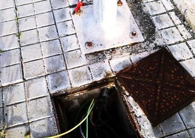 Instalación eléctrica de alumbrado exterior. Aeropuerto de Gran Canaria, España