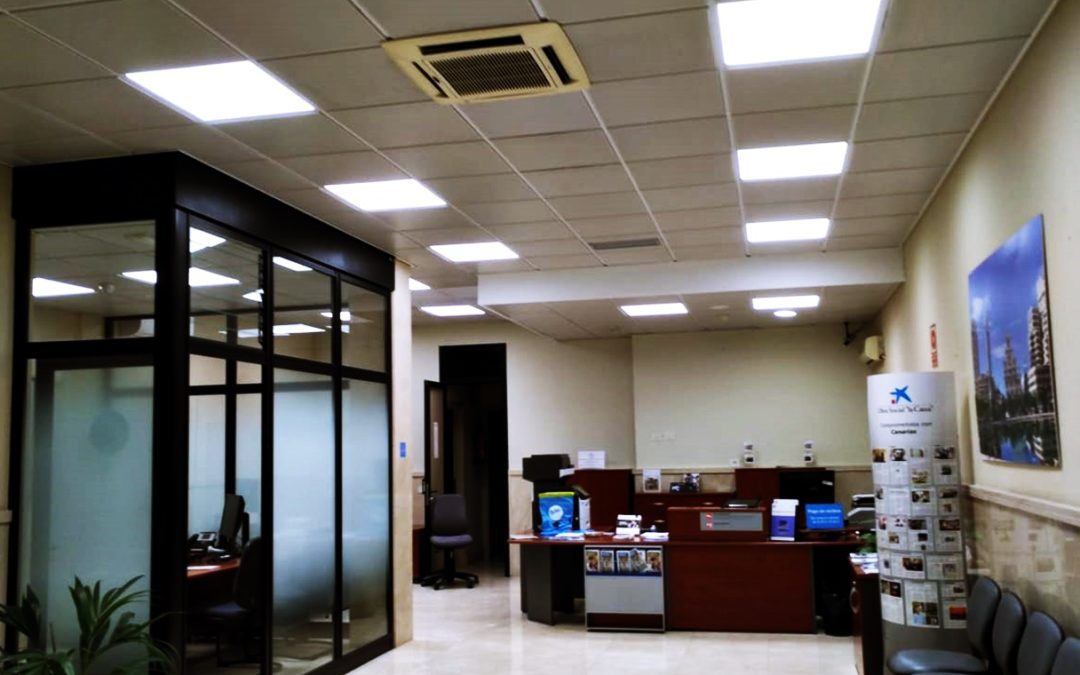 Reforma instalación eléctrica de BT en oficina Caixabank 6685 Valleseco. Calle Reverendo Onésimo Betancor, Santa Cruz de Tenerife, Tenerife, España