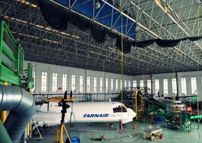 Instalación eléctrica Hangar Aerolínea BINTER Canarias. Aeropuerto de Gran Canaria, España