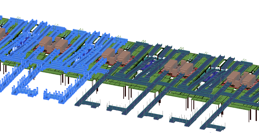 Estructura
  para instalaciones de adaptación SIEB a nuevas EDS estándar 3 en el Patio 3
  HF31-32-33. Aeropuerto de Gran Canaria, España